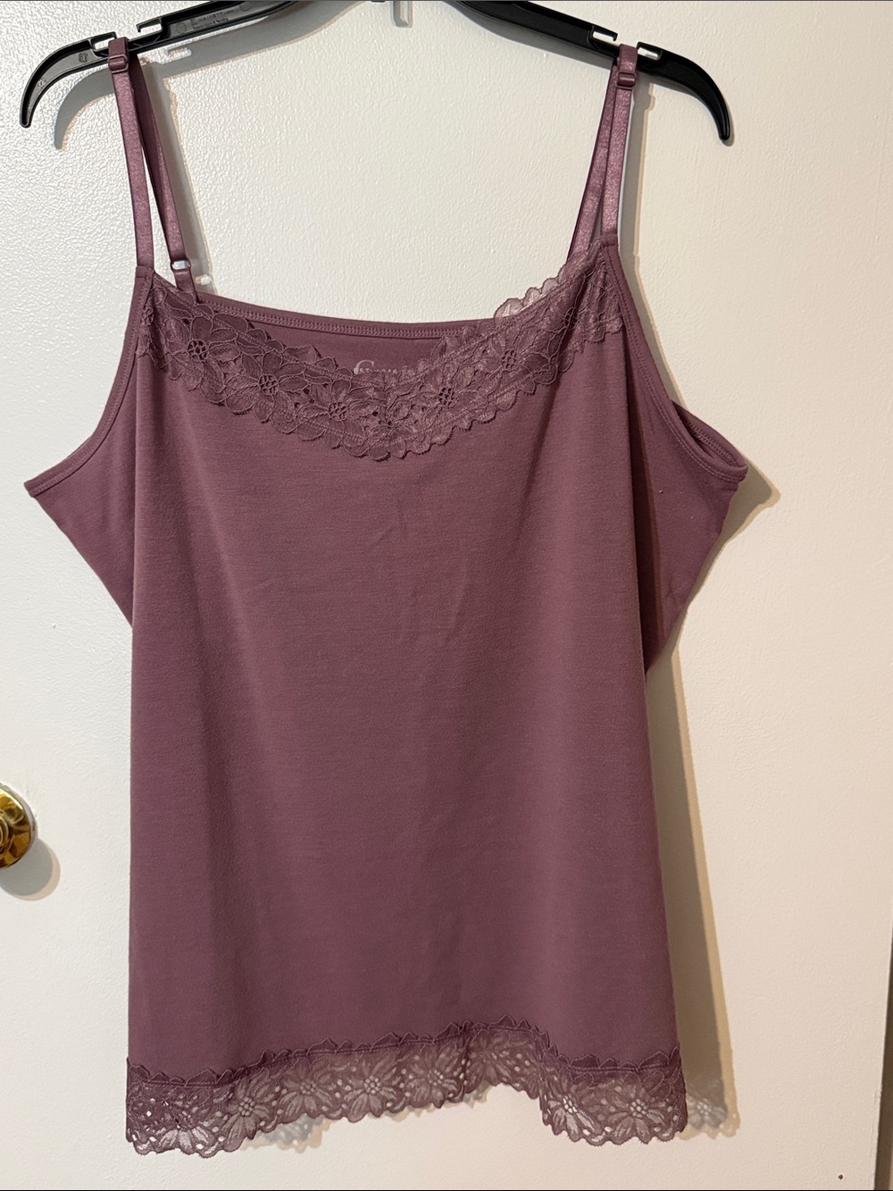 Cato Mauve Lace Trim Camisole